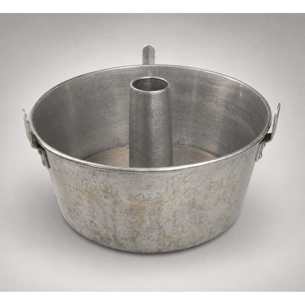 Aluminum Angel Food Cake Pan 10” Tube Cake Pan 3 Footed 2 Piece
